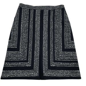 Boden Womens Midi Skirt A-line Navy White Skirt 14
